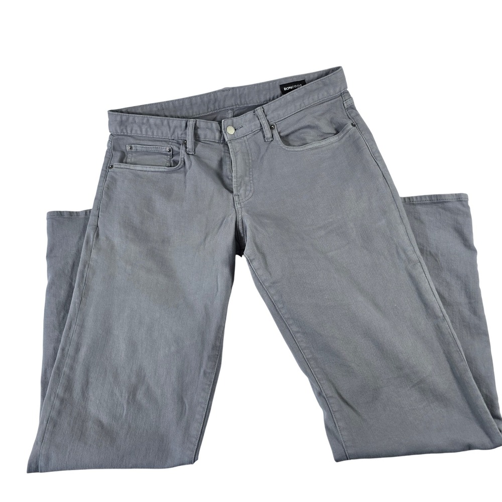 Bonobos Straight Leg Pants Mens 36x34 Gray Five Pocket Stretch Trousers 13692